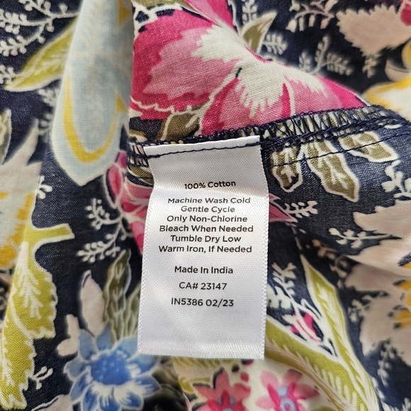 Talbots Cotton button front shirt Lush Garden size XL - Picture 7 of 7